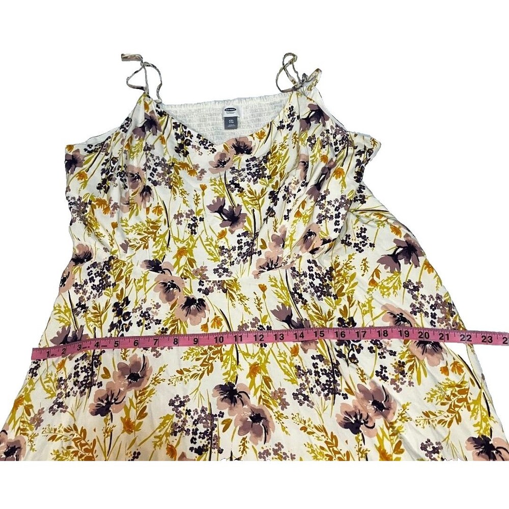 Old Navy XXL Floral Cami Sundress Smocked Back Adjustable Spaghetti Straps - Picture 7 of 9